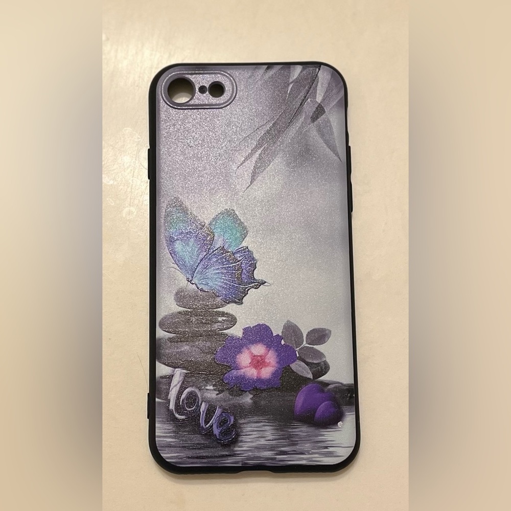 iPhone 7/8 Butterfly Love Art Glossy Silicone Soft Case NWOT - Picture 6 of 7